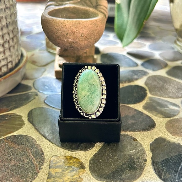Amazonite Sterling Silver Ring - Picture 2 of 9